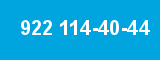 922 114-40-44 922 114-40-44